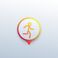 pedometer vector logo icon