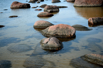 the stones on the seashore