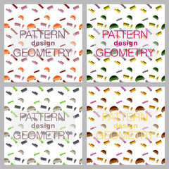 seamless pattern in colors with geometric elements. Pattern in hipster style. Pattern is suitable for posters, postcards, fabric or wrapping paper