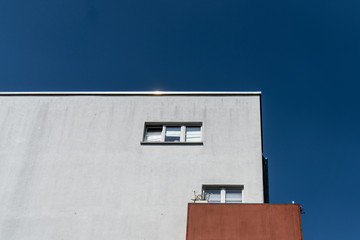 Balkons einer Bauhaus Siedlung in Frankfurt