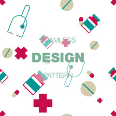 seamless pattern in colors with geometric elements. Pattern in hipster style. Pattern is suitable for posters, postcards, fabric or wrapping paper