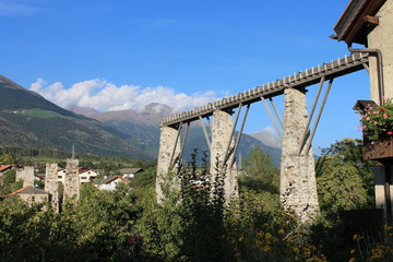 Viadukt in Laas im Vinschgau