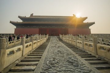 A nice day at the Forbidden City in Tiananmen square in the city center, this place used to be only...