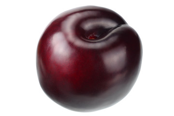 fresh plum fruit isolated on white background
