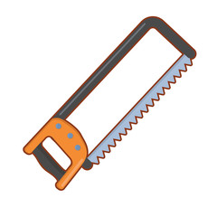 Vector illustration of hacksaw