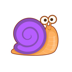 Vector illustration of cute snail © Anastasia Popova