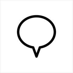 Speech Bubble icon. symbol of Chatting, Comment or Message with trendy flat line style icon for web site design, logo, app, UI isolated on white background. vector illustration eps 10