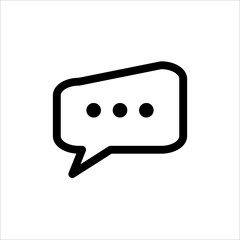 Speech Bubble icon. symbol of Chatting, Comment or Message with trendy flat line style icon for web site design, logo, app, UI isolated on white background. vector illustration eps 10