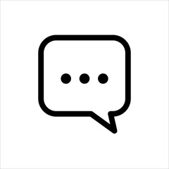Speech Bubble icon. symbol of Chatting, Comment or Message with trendy flat line style icon for web site design, logo, app, UI isolated on white background. vector illustration eps 10