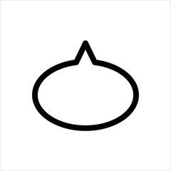 Speech Bubble icon. symbol of Chatting, Comment or Message with trendy flat line style icon for web site design, logo, app, UI isolated on white background. vector illustration eps 10