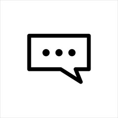 Speech Bubble icon. symbol of Chatting, Comment or Message with trendy flat line style icon for web site design, logo, app, UI isolated on white background. vector illustration eps 10