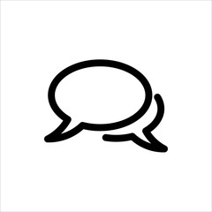 Speech Bubble icon. symbol of Chatting, Comment or Message with trendy flat line style icon for web site design, logo, app, UI isolated on white background. vector illustration eps 10
