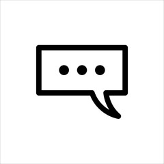 Speech Bubble icon. symbol of Chatting, Comment or Message with trendy flat line style icon for web site design, logo, app, UI isolated on white background. vector illustration eps 10