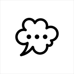 Speech Bubble icon. symbol of Chatting, Comment or Message with trendy flat line style icon for web site design, logo, app, UI isolated on white background. vector illustration eps 10