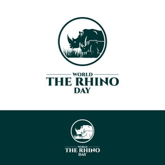 World Save Rhino Day design Vector