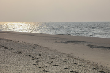 Sunset on the North Sea beach, Langeoog