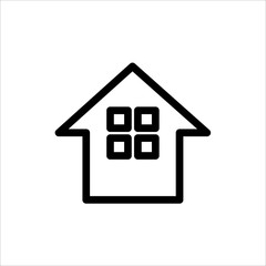 Home icon. symbol of House or Building with trendy flat line style icon for web site design, logo, app, UI isolated on white background. vector illustration eps 10