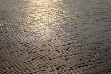 Sunset on the North Sea beach, Langeoog