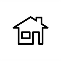 Home icon. symbol of House or Building with trendy flat line style icon for web site design, logo, app, UI isolated on white background. vector illustration eps 10