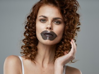 Beautiful woman makeup procedure