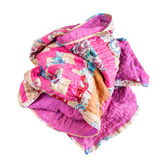 crumpled stitched patchwork scarf from silk strips