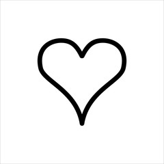 Love icon. symbol of heart or love with trendy flat line style icon for web site design, logo, app, UI isolated on white background. vector illustration eps 10