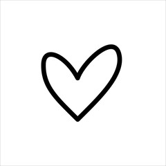 Love icon. symbol of heart or love with trendy flat line style icon for web site design, logo, app, UI isolated on white background. vector illustration eps 10