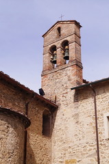 Belfry of Spugna church, Colle Val d'Elsa, Tuscany, Italy