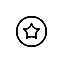 Vector star icon. symbol of rating or favorite with trendy flat outline style icon for web site design, logo, app, UI isolated on white background