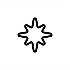 Obraz premium Vector star icon. symbol of rating or favorite with trendy flat outline style icon for web site design, logo, app, UI isolated on white background