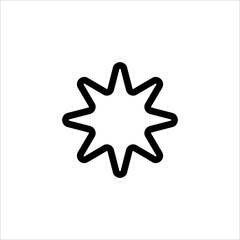 Vector star icon. symbol of rating or favorite with trendy flat outline style icon for web site design, logo, app, UI isolated on white background