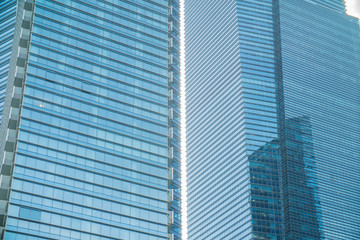 facade of skyscraper business center close-up of the city background