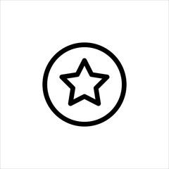 Vector star icon. symbol of rating or favorite with trendy flat outline style icon for web site design, logo, app, UI isolated on white background