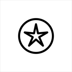 Vector star icon. symbol of rating or favorite with trendy flat outline style icon for web site design, logo, app, UI isolated on white background