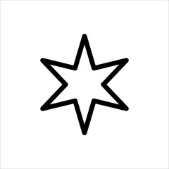 Vector star icon. symbol of rating or favorite with trendy flat outline style icon for web site design, logo, app, UI isolated on white background