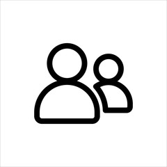 Fototapeta premium Group icon. symbol of business people or member profile with trendy flat style icon for web site design, logo, app, UI isolated on white background. vector illustration eps 10