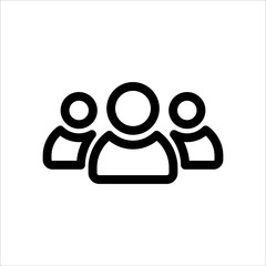 Group icon. symbol of business people or member profile with trendy flat style icon for web site design, logo, app, UI isolated on white background. vector illustration eps 10