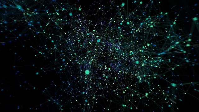 4k animated background of interconnected dots