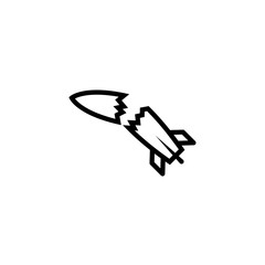 The missile crashed, error, a broken rocket