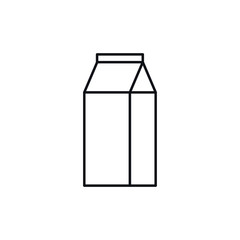 milk pack icon. black vector milk pack  sign 