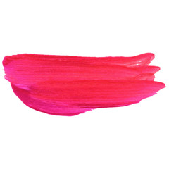 Fototapeta premium Acrylic or watercolor brush stroke. Varnish splash line trace. Abstract shape oil paint smear on white background.