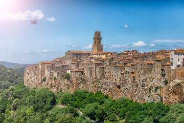 Fototapeta premium landscape of Pitigliano, tuscany, italy 