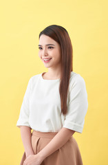 Obraz premium Portrait of an attractive fashionable young asian woman