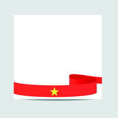 Vietnam  flag. Vietnam  patriotic banner with space for text. Happy Independent Day. Template of greeting card, 