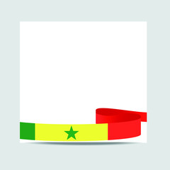  Senegal   patriotic banner with space for text. Happy Senegal  Independent Day. Template of greeting card, 