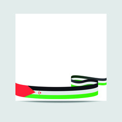 Sahrawi Arab Democratic Republic flag. Sahrawi Arab Democratic Republic patriotic banner with space for text. Happy Independent Day. Template of greeting card, 