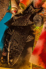 Textures and elements of stencil practice