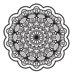 Abstract mandala graphic design decorative elements isolated on white color background for   ancient geometric concepts