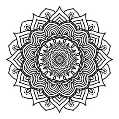 Abstract mandala graphic design decorative elements isolated on white color background for   ancient geometric concepts