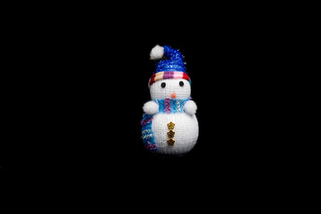 snowman on black background